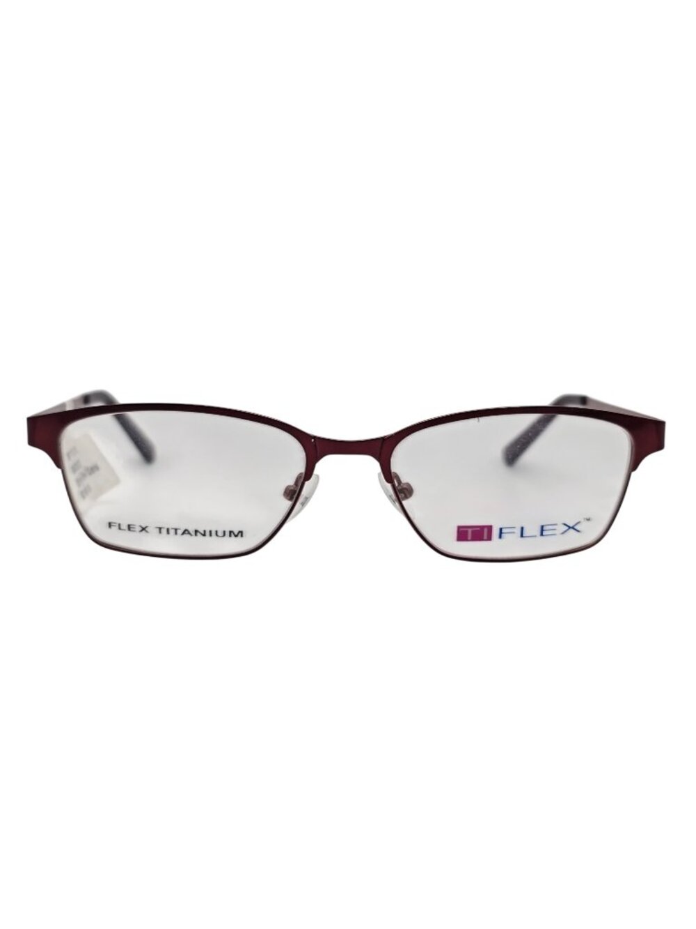 Tiflex TFL 2103 Titanium Eyeglasses Shiny Wine Coral Rectangle Frame 52-16-135